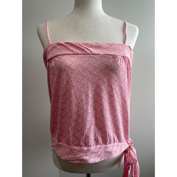 Old Navy Tank Top Womens L Pink Spaghetti Strap Tie at Waist Y2K - Picture 1 of 8